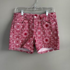 Westport Red/White Paisley Shorts 4